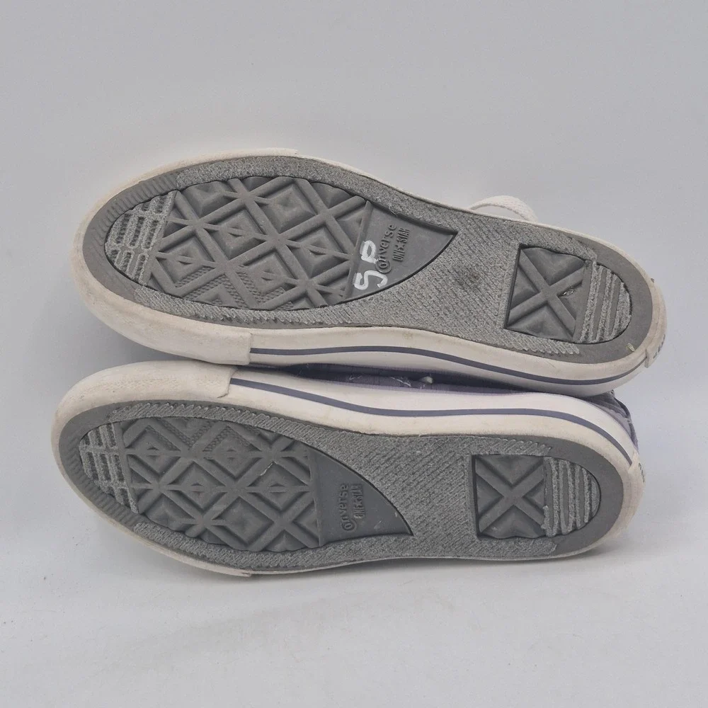Converse One Star Shoes Youth Size 13 Purple Plaid‎ Low Top Lace Up Sneakers